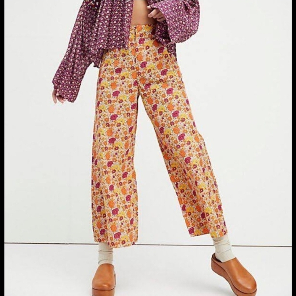 Free People Menorca Cropped Pants, Size 12